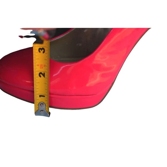 *SOLD Women's Vintage G by Guess Pink Patent Leather Platform Pump 5in Heel 8M - Picture 11 of 11